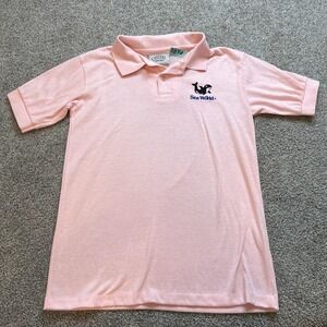 Vintage SeaWorld Polo‎ Shirt Youth Large Orca Whale Crystal Springs USA 90s